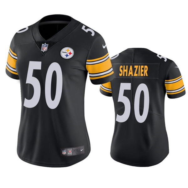Women's Pittsburgh Steelers #50 Ryan Shazier Black Vapor Untouchable Limited Stitched NFL Jersey(Run Small)